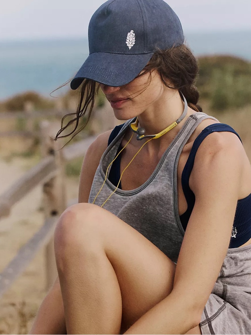 New🌟Free People-All Set Snapback Hat-Midnight Navy
